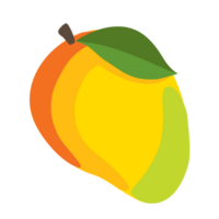 Bright yellow mango PNG file for easy decoration