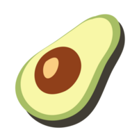 file png di avocado di frutta dai colori vivaci