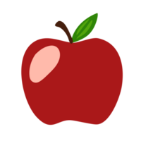 Bright red apple fruit PNG file