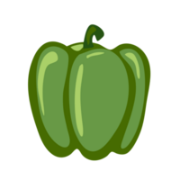 file png di verdure verde brillante peperone