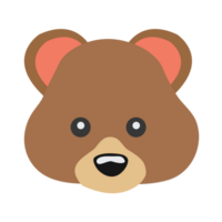 arquivo png de animal fofo de desenho de urso