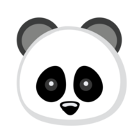 file png animale carino cartone animato orso panda