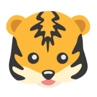 fichier png d'animaux mignons de dessin animé de tigre