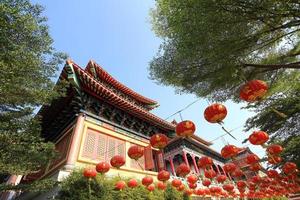 linternas chinas durante el festival de año nuevo foto