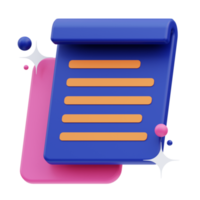 Business Icon, Report file, 3d Illustration png