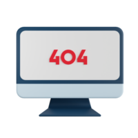 errore 404 illustrazione 3d png