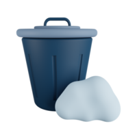 verwijder cloudgegevens 3d illustratie png