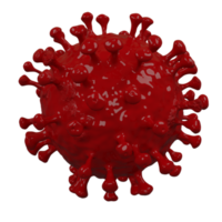 Coronavirus cells or bacteria molecule. Virus Covid-19. Virus isolated on white. Close-up of Flu, view of a virus under a microscope, infectious disease. Bacteria, cell infected organism. 3d Rendering png