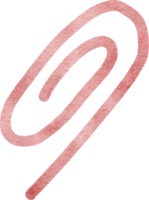 Paperclip Watercolor Illustration png