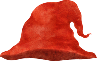 halloween chapeau rouge aquarelle