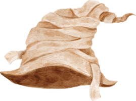 acquerello del cappello della mummia di halloween png