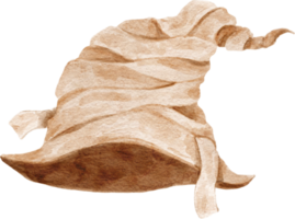 sombrero de momia de halloween acuarela png