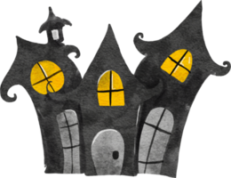 acquerello del castello di halloween png