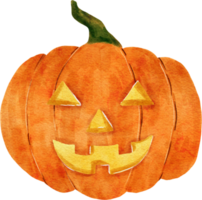 Pumpkin Halloween Watercolor Illustration