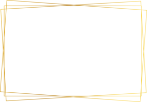 bordure de cadre doré géométrique de mariage de luxe png