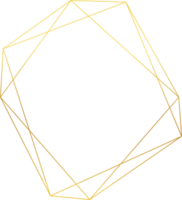 borde de marco de oro geométrico de boda de lujo png
