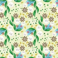 Seamless Pattern of Botanical and plant vector