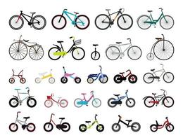 conjunto de bicicletas vector