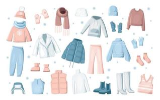 Winter Clothes Set vector