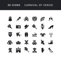 Vector Simple Icons Carnival of Venice