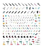 Collection of Beauty and Health Tools vector