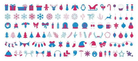 Set of Christmas Attributes vector