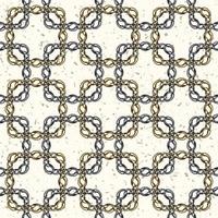 patrón de cadena geométrica transparente con cuadrados intrincados sobre fondo texturizado con pequeñas partículas como motas, polvo. ilustración vectorial vector