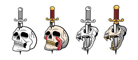 ilustraciones de las calaveras vector