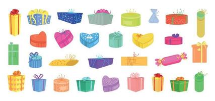 Set of Gift Boxes vector