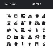 Set of simple icons of Coffee vector