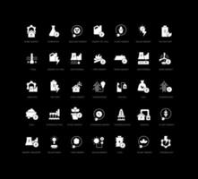 Set of simple icons of Energy Technology vector