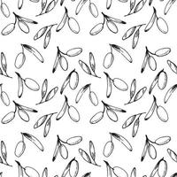 stock illustration. olives seamless pattern on a white isolated background. graphic seamless pattern. design for wallpaper, textile, ceramics vector