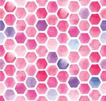 watercolor seamless pattern. pink honeycomb isolated on white background. abstract watercolor background for holiday, fabric and wrapping paper. bright colours vector