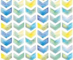 stock illustration chevron seamless pattern. watercolor zigzag chevron ornament isolated on white background. Bright colors blue and yellow with a gradient. Watercolor chevron texture background. vector