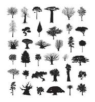 Trees Black Collection vector