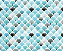 Seamless watercolor pattern, color background. Print Chevron Mermaid Scales. vibrant colors of blue, turquoise, and gray. colors of the sea, ocean. Design for wrappers, fabrics, textiles. vector