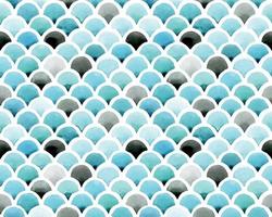 Seamless watercolor pattern, color background. Print Chevron Mermaid Scales. vibrant colors of blue, turquoise, and gray. colors of the sea, ocean. Design for wrappers, fabrics, textiles. vector