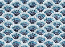 patrón de acuarela transparente con patrón de escamas de pescado abstracto azul. dibujo a mano imprimir patrones marroquíes, azulejos. azul degradado vector