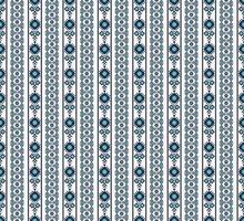 Ethnic embroidery blue color geometric stripes seamless pattern background. Surface pattern design. Use for fabric, textile, interior decoration elements, upholstery, wrapping. vector