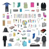 Set of School Supplies vector