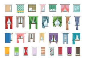 Set of Curtains vector