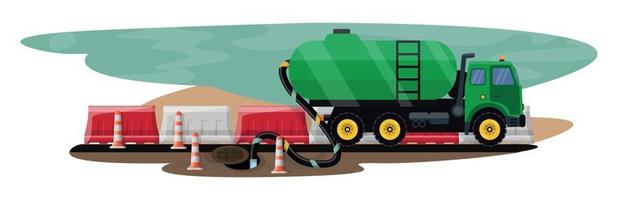 Detailed Illustration of Sewer Service vector