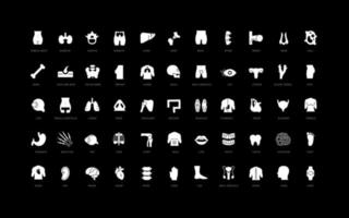 Set of simple icons of Anatomy vector