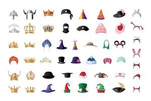 Collection of Hats vector