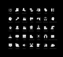 Set of simple icons of Foreign Language vector