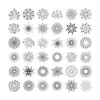 Set of Flashes and Fireworks vector