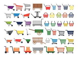 Set of Carts vector