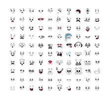 Linear Smiles Collection vector
