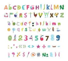 ABC from Summer Objects vector