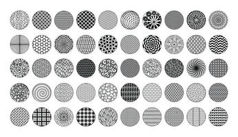 Collection of Circles with Patterns vector